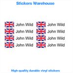 8 Personalised name Medium CYCLE BIKE FRAME HELMET Stickers (See Description)