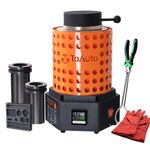 TOAUTO Upgraded Electric Melting Furnace 1KG+3KG Crucible Gold Silver Smelter UK