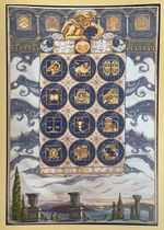 Cross Stitch Chart - Zodiac Sampler