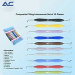 Azatek Dental Composite Filling Instruments Silicon Handle Cassette  10 pcs Set