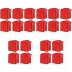 20Pcs Durable Plastic Ladder Feet Covers Red Non Slip Protective Pads