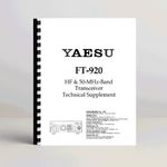 Yaesu FT-920 Service Manual
