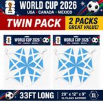 Scotland Fan Zone Decorations Twin Pack Sky Blue Flag Bunting World Cup 2026