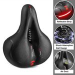 Wide Big Bum Bike Bicycle Gel Cruiser Extra Comfort Sporty Soft Pad Saddle Seat