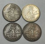 4 Coin 50 Cent 1903/1904/1905/1906 Philipinas