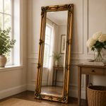 Large Wall Mirror Full Length Gold Vintage Bedroom Hallway Dressing Mirror