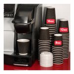 12oz Kraft Black Ripple Disposable Paper Cups – Hot & Cold Drinks