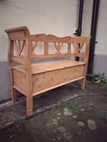 A Vintage Scandinavian Style Solid Pine Bench/Settle with Storage Beautiful Item