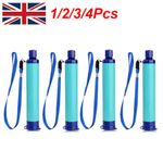 Portable Camping Hiking Emergency Life Survival Purifier Water Filter Straw Tool