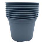 Bramley & Sage 17cm 2 Litre Grey Plastic Plant Pots Seedlings (Set of 20)