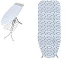Addis Large Perfect Fit 100% Cotton Ironing Board Cover Blue/Grey Geometric Desi