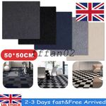 20pcs Carpet Tiles 50x50cm Carpet Floor Tiles Non-Slip Flooring Rugs for Home