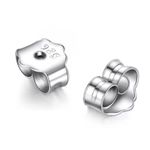 Silver Plated Nickel Earring Backs Butterfly Clutch Stoppers Studs Findings