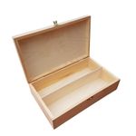 WOODEN WINE BOX FOR TWO BOTTLES OF WINE, CLOSED WITH A LATCH, -  UNPAINTED