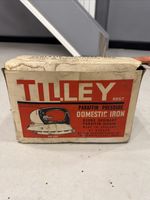 VINTAGE METAL PARAFFIN TILLEY IRON MODEL NO DN 250 BRITISH PATENT 52417 ENGLAND