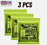 3pack Ernie Ball Regular Slinky Nickel-Wound Electric Guitar Strings (10-46 Gaug