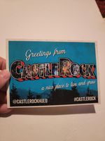 RARE Stephen King “Greetings from Castle Rock” Postcard 2018 Comic-Con Mint