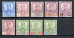 Malaysia - Johore 1922-41 Sultan Sir Ibrahim 12c to $3 values SG 114-22 MH