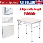 NEW FOLDING CAMPING TABLE ALUMINIUM PICNIC PORTABLE ADJUSTABLE PARTY BBQ OUTDOOR