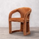 FABRIC DINING CHAIR ORANGE CHENILLE CONTEMPORARY BURNT ORANGE ACCENT CHAIR