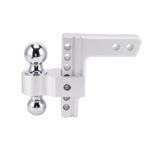 Silver Adjustable Ball Mount Trailer Hitch With 2 Inch 2-5/16 Inch Ball Heav SG
