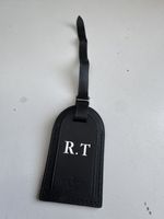 Louis Vuitton LV Travel luggage name tag in black with initials New (RT)