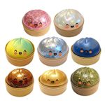 RMS Pink Glitter Squishy Bao Bun Dumpling Mystery Bao Bun Collectible Soft Toy