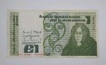 1986 Central Bank of IRELAND - £1 Irish Pound Banknote Serial No. EFJ 165887