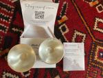 Solid Silver Italian made Nursing Cups Nipple Shields (by Silverette) USED ONCE 