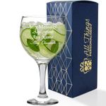Personalised Engraved Gin Balloon Glass Gin & Tonic Birthday Present Gift 