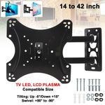 Full Motion TV Wall Mount Bracket Swivel Tilt For 14 18 26 32 40 42 inch LED LCD