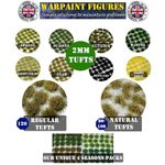120 x 2mm Static Grass Tufts Self Adhesive 28mm ACW Wargames Basing Terrain