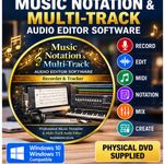 Music Recording Software DVD DAW Audio Editor MIDI Multi Track Notation Windows