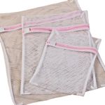 3x Zipped Laundry Washing Machine Mesh Net Bra Socks Lingerie Underwear Wash Bag