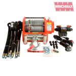 HYDRAULIC WINCH 15000 lb WINCHMAX ORIGINAL ORANGE WINCH WITH STEEL ROPE