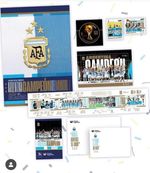 ARGENTINA STAMPS 2022 MESSI QATAR SOCCER WORLD CUP FOOTBALL FULL  FIFA LIMITED