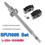 CNC Ball Screw SFU1605 End machine W/ Nut & BK12/BF12 End Support Bearing Mounts