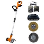 Ark Mat Lazy-Weeder Cordless Weed Remover Brush Tool - Moss Patio Block Paving
