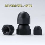 M3/M4/M5..-M20 Black/White Nylon Hex Dome Acorn Nuts Cap Hexagon Dome Head Nut