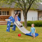 3 in 1 Toddler Slide Kids Play Climber Slide Set with Hoop Indoor Outdoor Toy
