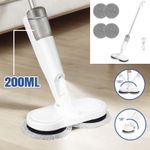 Cordless Electric Floating Mop Rechargeable with 4 Pads Floor Cleaner Scrubber