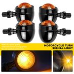 4 X Universal Halogen Motorcycle Motorbike Turn Signal Indicators Light Amber UK