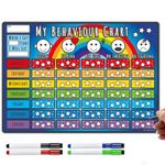 3-in-1 Reward Chart, Reusable Star Chart for Children's Behaviour or Kids Chores