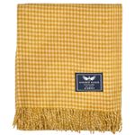 Recycled Wool  Houndstooth Blanket Throw Eco Friendly Checkered Tartan Style