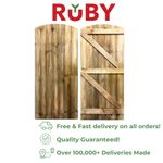 Curved Featheredge Side Gate 1.8m Ruby Pressure Treated Wooden Side Gate
