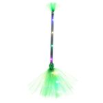 Witch Broom with LED Lights Easy to Assemble Toy Sturdy for Halloween Parties