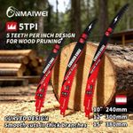 15"Japanese Teeth Curved Edge Reciprocating Saw Blades CR-V Wood Pruning Blades