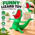 Wobble Lizard Figurine Meme Design Spring Lizard Toy Small Size for Office