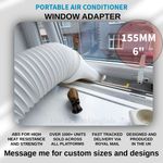 6"  (152.4mm)  Air Conditioning Window Vent Adapter Portable AC Connector