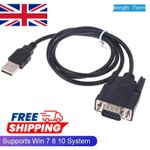 USB 2.0 to Serial RS-232 RS232 DB9 9 Pin Adaptor Converter Cable Lead Wire  UK.